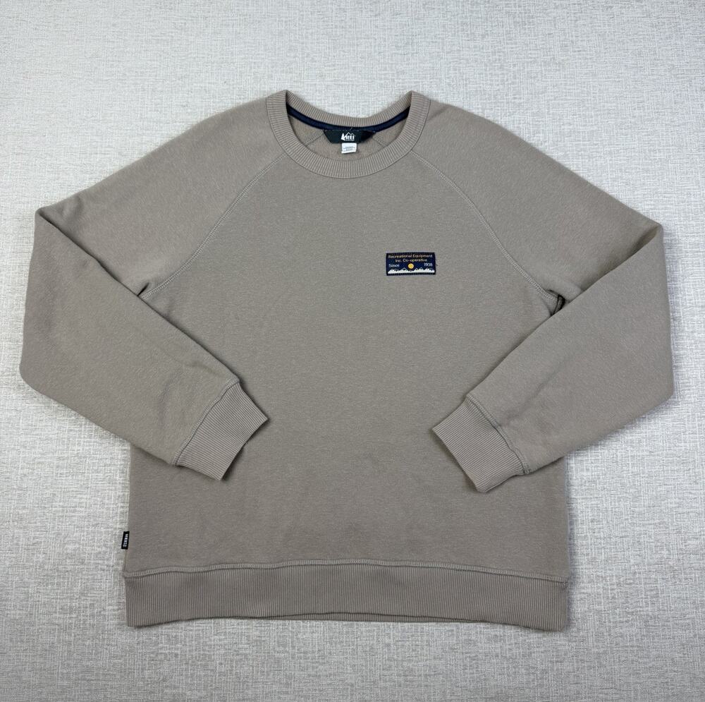 REI Co-op Sweatshirt Bundle 3 Small Crewneck Fleece Tan Orange Teal